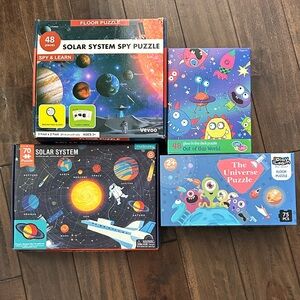 Space puzzle bundle (4 puzzles) ages 2 and up